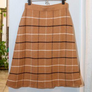 Ann Taylor Beige Stretch Knit A-Line Skirt